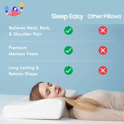 Contoured Orthopedic Pillow - Easy Sleep